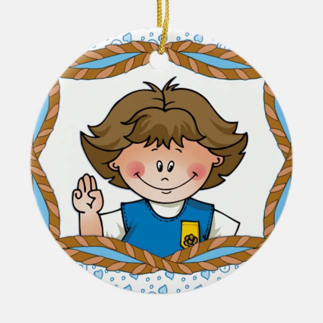 Gänseblümchen brünett keramikornament (Vorne)