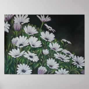 Gänseblümchen-Chrysantheme-Kunst-Druck Poster