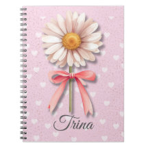 Gänseblümchen Coquette Notizbuch | Rosa Ästhetik J
