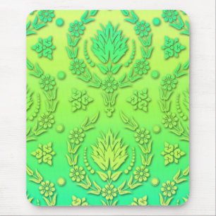 Gänseblümchen-Damast, SCHALTER OBEN Mousepad