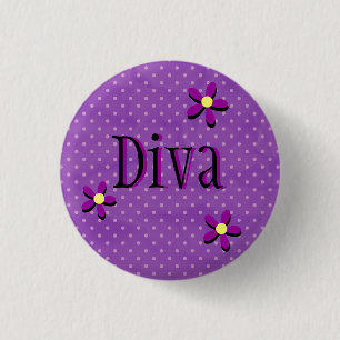 Gänseblümchen-Diva-Knopf Button