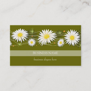 Gänseblümchen-dunkles Hintergrund-Geschäft Visitenkarte