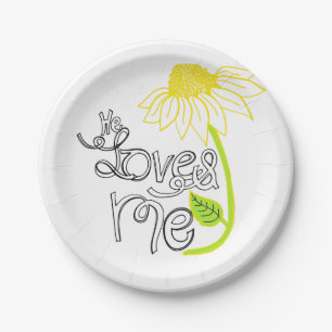 Gänseblümchen er Lieben ich PapierTeller