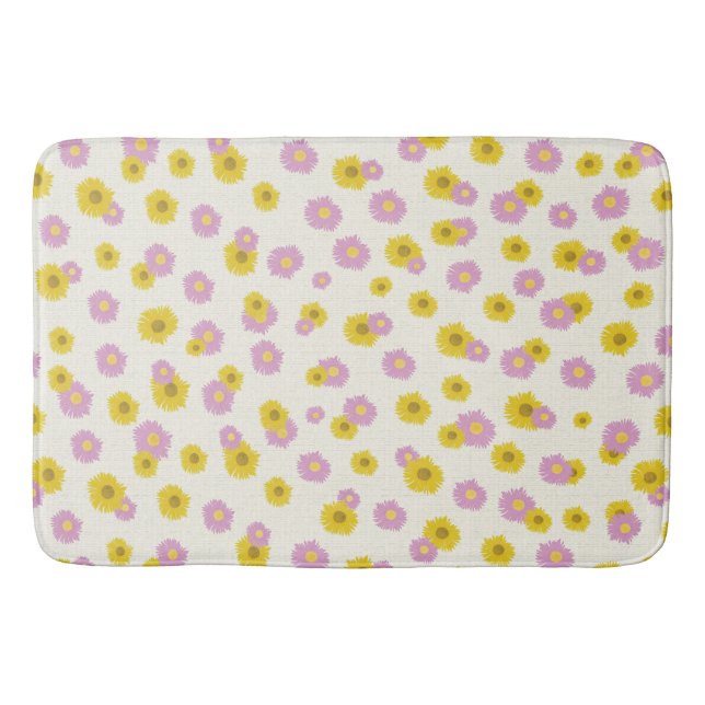 Gänseblümchen-Geschenkpapier Badematte (Vorderseite)