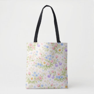 Gänseblümchen, Glockenblume & Blaue Blüten Botanik Tasche