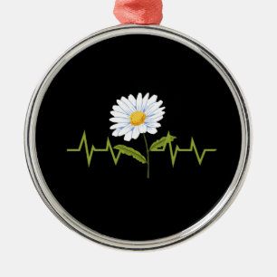 Gänseblümchen Herzschlag Ornament Aus Metall