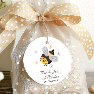 Gänseblümchen Hummel Baby Shower Geschenkanhänger