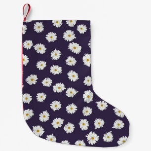 Gänseblümchen: kleines, nahtloses Muster. Kleiner Weihnachtsstrumpf