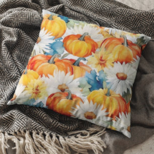 Gänseblümchen Kürbis Herbst Thanksgiving Blumen Kissen