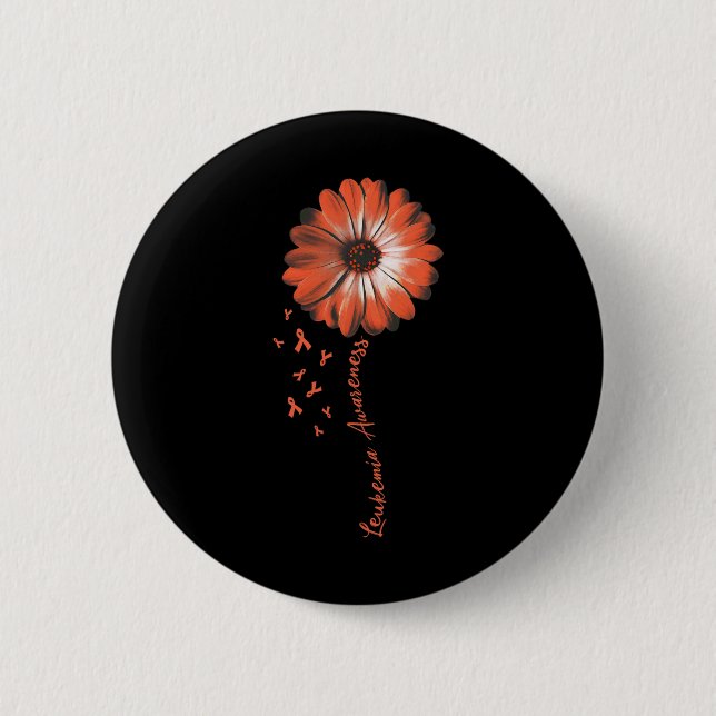Gänseblümchen Leukämie-Bewusstseinsgeschenke Button (Vorderseite)