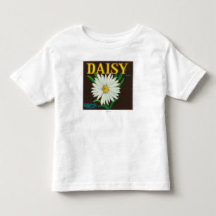 Gänseblümchen-Marken-Zitrusfrucht-Kisten-Aufkleber Kleinkind T-shirt