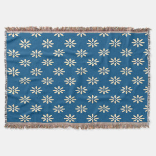 Gänseblümchen-Muster Blaues Wurfdecke Decke