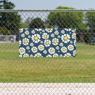 Gänseblümchen-Muster, Blumenmuster, weiße Gänseblü Banner