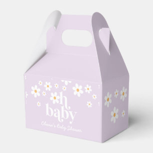 Gänseblümchen Oh Baby Retro Baby Shower Geschenkbo Geschenkschachtel