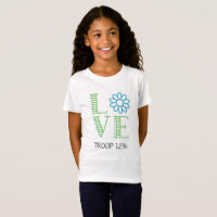 Gänseblümchen-Pfadfinder-Liebe-Truppe-Shirt