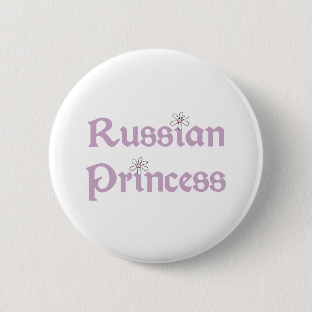 Gänseblümchen-Russe-Prinzessin Button (Vorderseite)