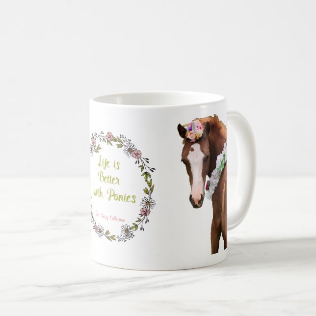 Gänseblümchen-Sammlungunicorn-Tasse Kaffeetasse (VorderseiteRechts)