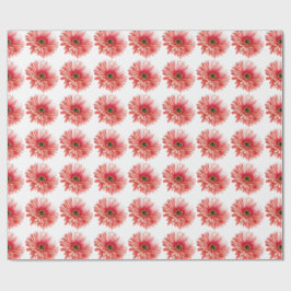 GÄNSEBLÜMCHEN schöne Aquarell-Gänseblümchen rosa Geschenkpapier