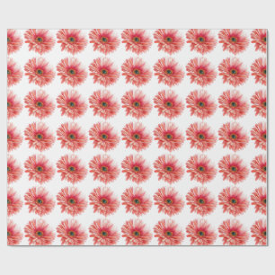 GÄNSEBLÜMCHEN schöne Aquarell-Gänseblümchen rosa Geschenkpapier