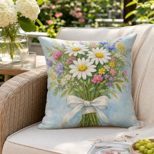 Gänseblümchen Sommerstrauß Floral Kissen