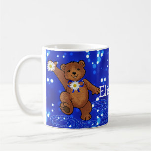 Gänseblümchen-Tanzen-Teddybär Kaffeetasse