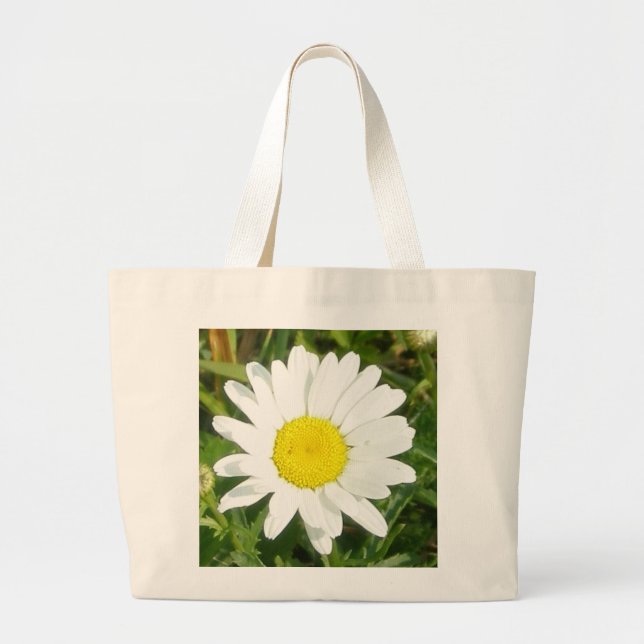 Gänseblümchen-Tasche Jumbo Stoffbeutel (Vorne)