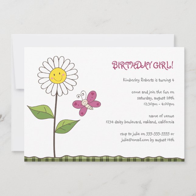 Gänseblümchen-u. Einladung (Vorderseite)