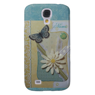 Gänseblümchen u. Schmetterling auf Galaxy S4 Hülle