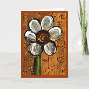 Gänseblümchen u. Swirlies - notecard Karte