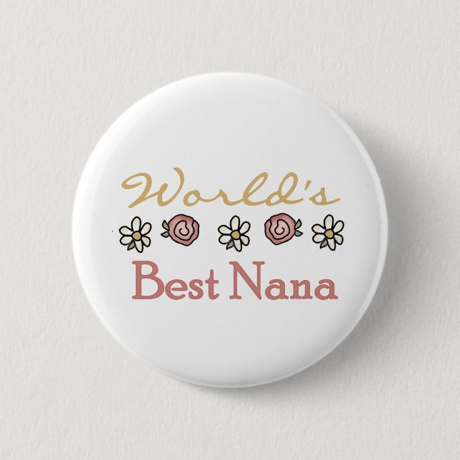 Gänseblümchen und beste die Nana-T-Shirts der Button (Vorderseite)