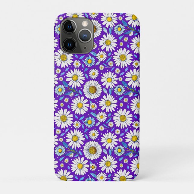 Gänseblümchen und Blätter Case-Mate iPhone Hülle (Rückseite)