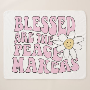 Gänseblümchen und Friedensstifter Slogan Sherpadecke