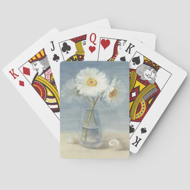 Gänseblümchen und Muscheln Spielkarten (Rückseite)