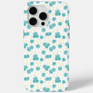 Gänseblümchen und Punkte - Türkis und Gelb Case-Mate iPhone Hülle