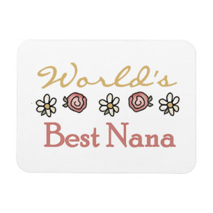 Gänseblümchen und Rosen-beste Nana-Geschenke Magnet