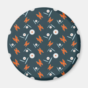 Gänseblümchen und Schmetterlinge Magnet