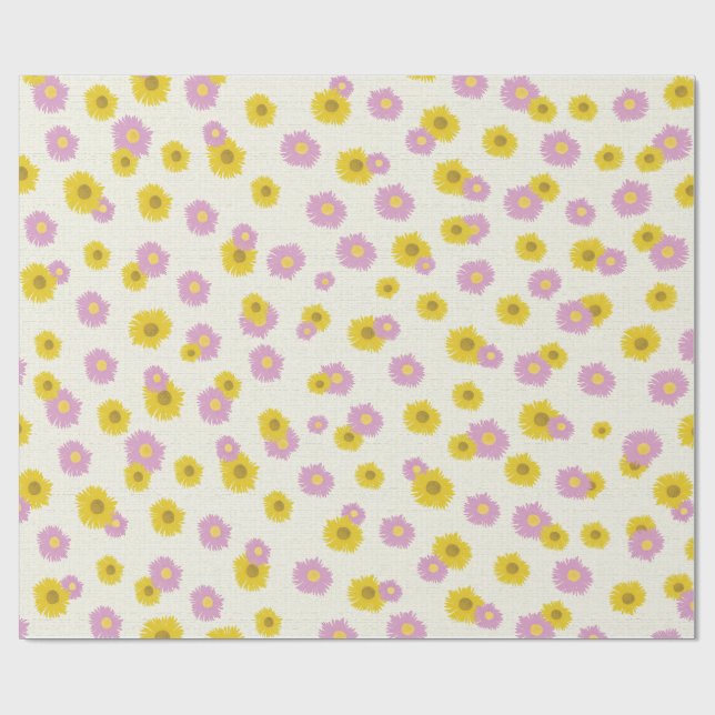 Gänseblümchen-Verpackungspapier Geschenkpapier (Flach)