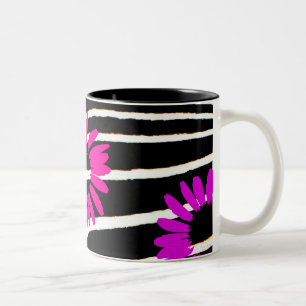 "Gänseblümchen verrückt " Zweifarbige Tasse