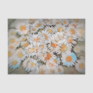 Gänseblümchen Weiß Blumen Kunst Dekupage Seidenpapier