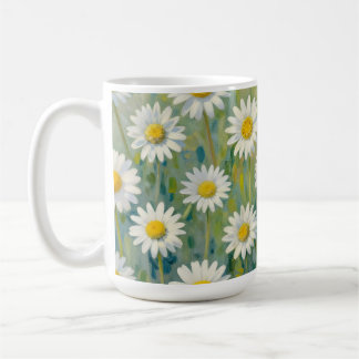 Gänseblümchen-Wiesen-Impressionistisches Blumenmus Kaffeetasse