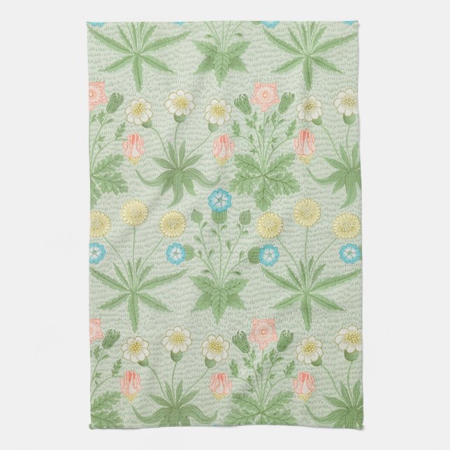 Gänseblümchen, William Morris Geschirrtuch (Vertikal)