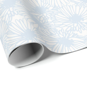 Gänseblümchenblüten - Puderblau Geschenkpapier
