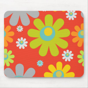 Gänseblümchenkirschrot mousepad