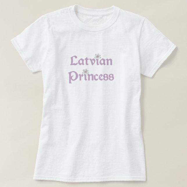 Gänseblümchenlatvian-Prinzessin T-Shirt (Design vorne)