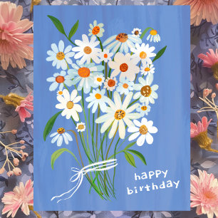 Gänseblümchenstrauß Alles Gute zum Geburtstag Hand Postkarte