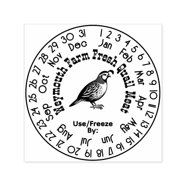 Gänseeier-Frischekalender Datum Nr. 3S Permastempel (Design)