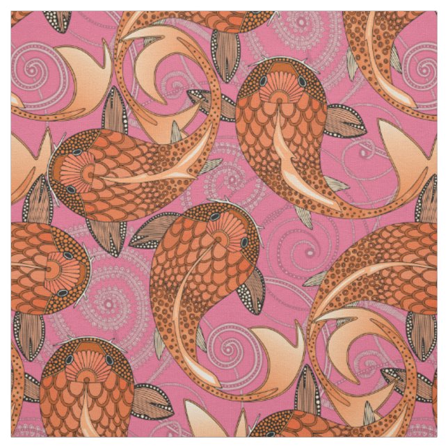 Gänsefisch rosa stoff (Muster)