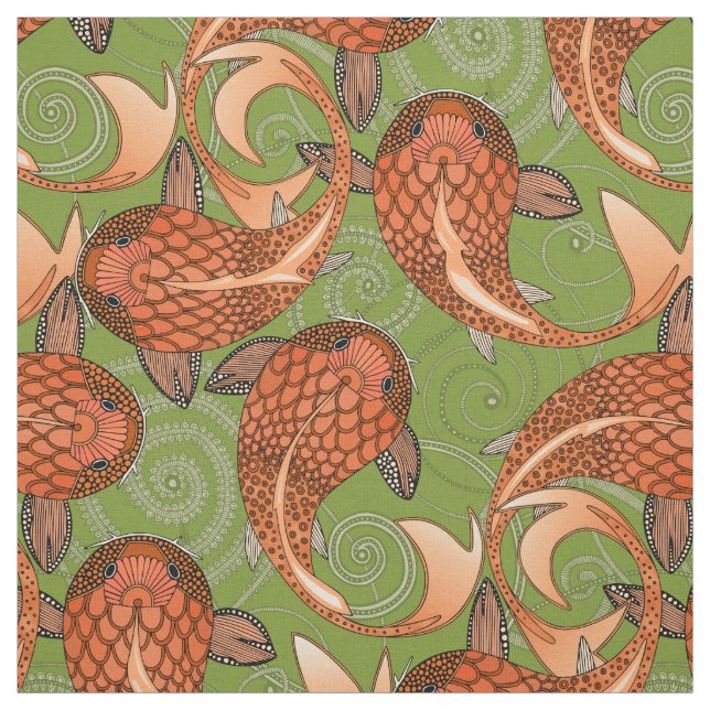 Gänsegrün Stoff (Muster)