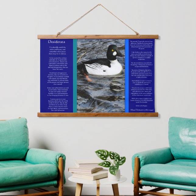 Gänsehalskuckente Desiderata Wandteppich Mit Holzrahmen (Wohnzimmer)