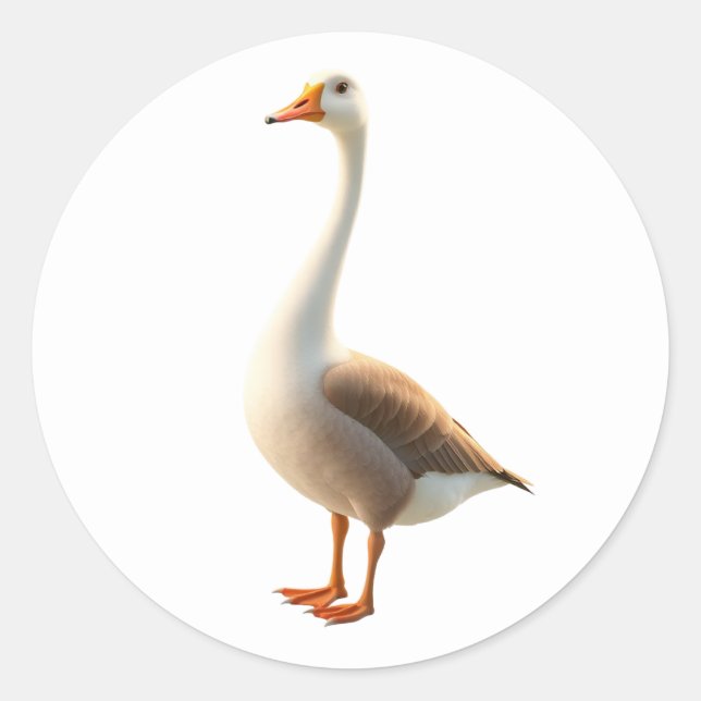 Gänsehaufkleber Runder Aufkleber (Vorderseite)